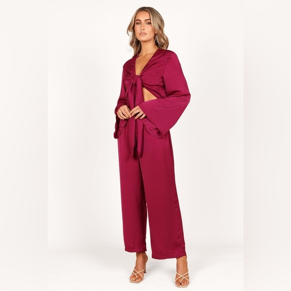 SNDYS x REVOLVE Pluto Wide Leg Jumpsuit in Fuchsia NWT - Picture 5 of 11